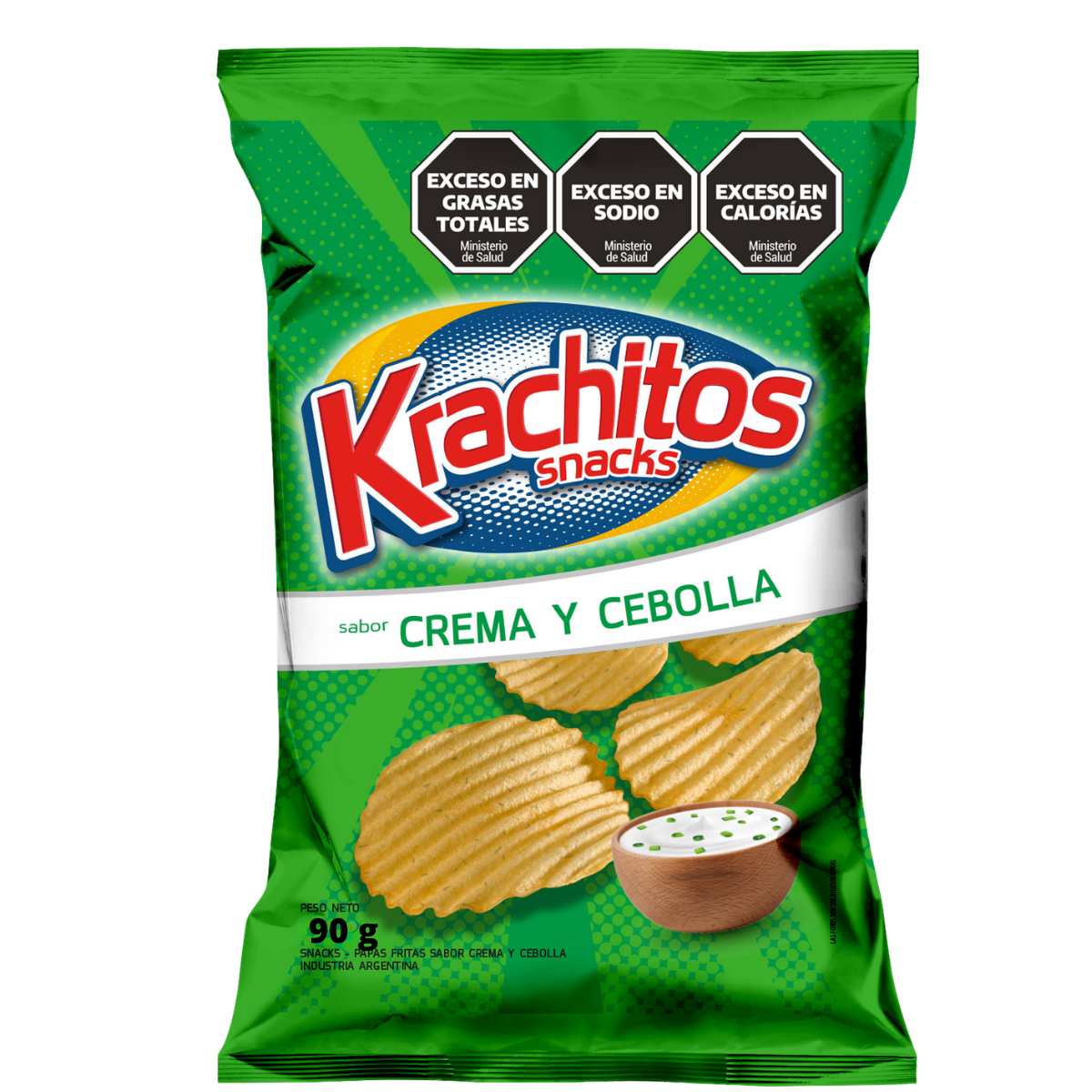 Krachitos Papas Fritas Crema y Cebolla x90grs