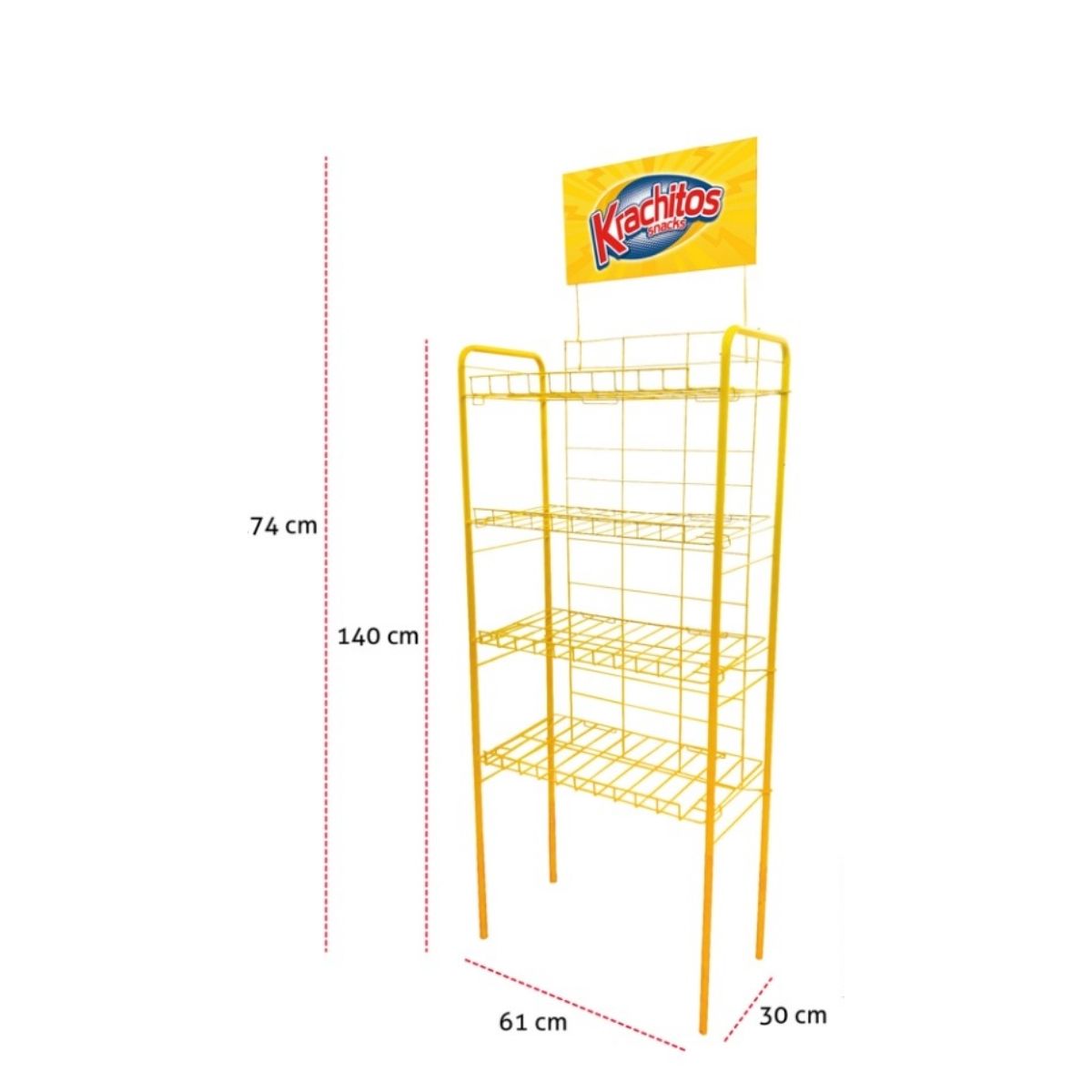 Krachitos Exhibidor 4 Canastos (PLEGABLE)