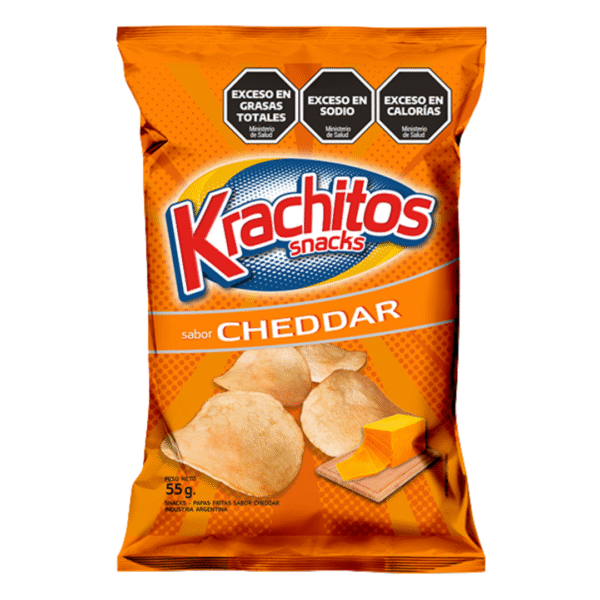 Krachitos Papas Fritas sabor Cheddar x 55 grs.