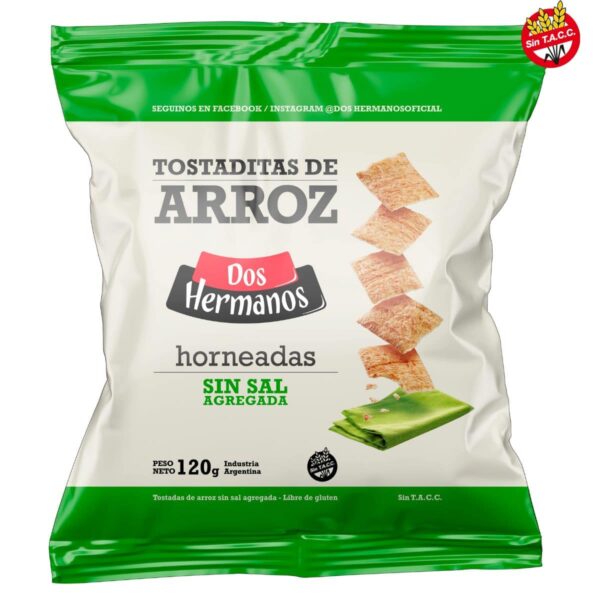 Tostadas Dos Hermanos Sin Sal x120 grs.