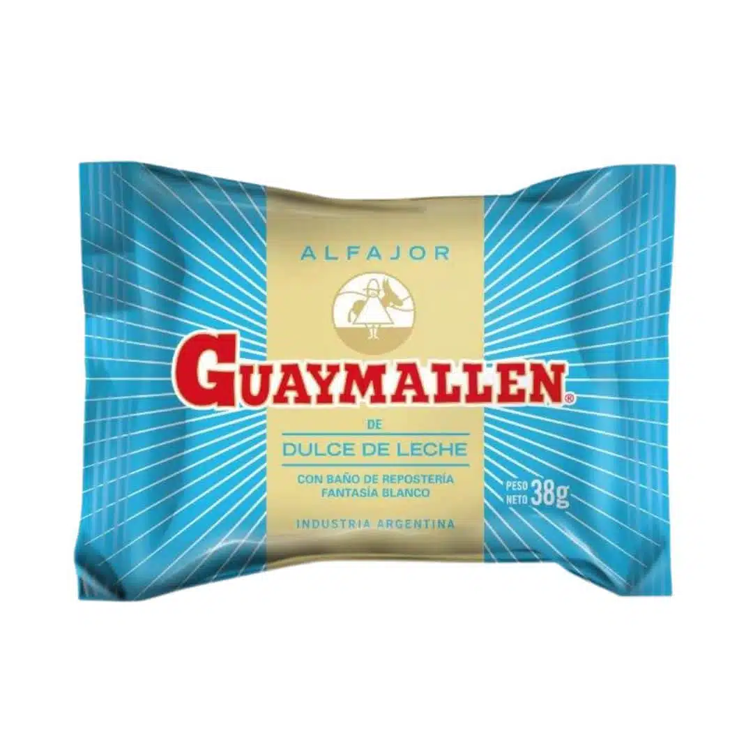 Alfajor Guaymallen Simple Blanco con Dulce de Leche 40u x 38 grs