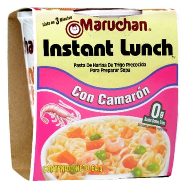 Fideo Instantaneo Maruchan Lunch Camaron Vaso x64 g