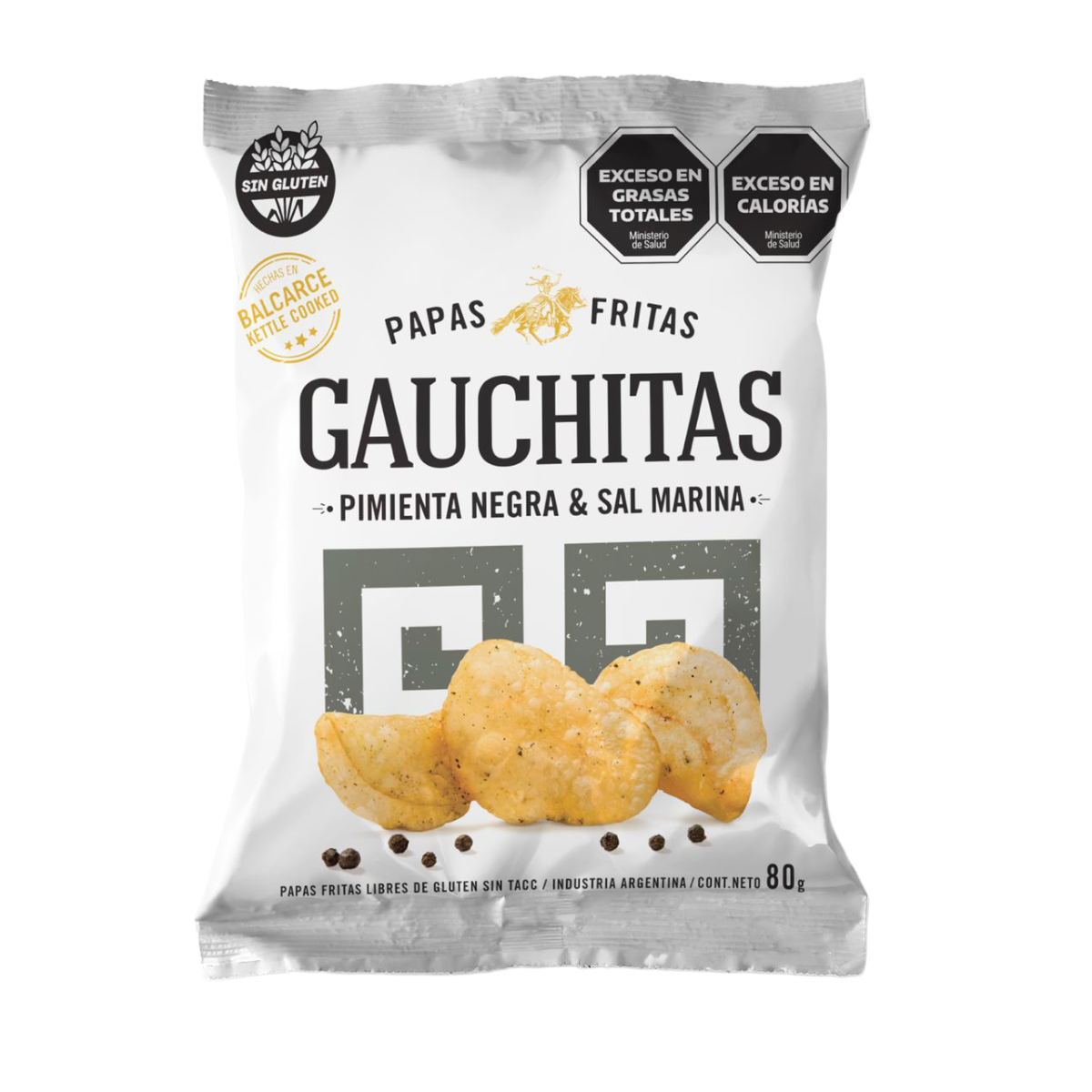 Papas Fritas Gauchitas C/Pimienta  x80gr