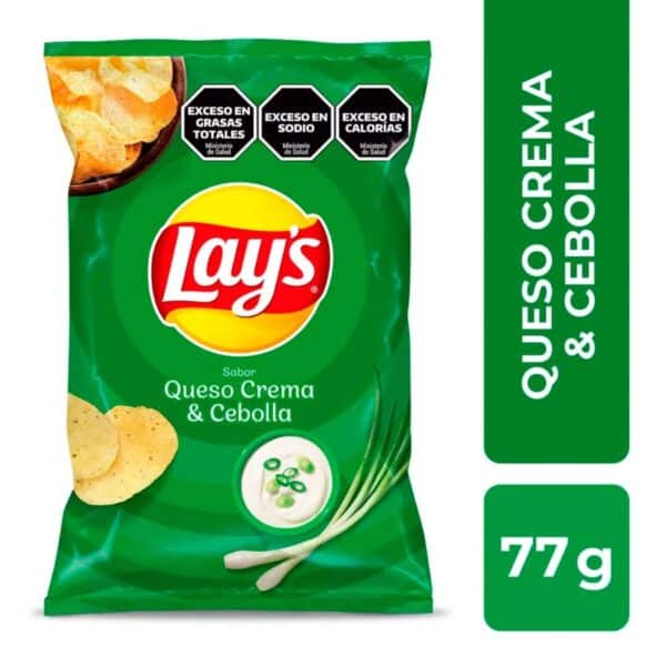 Papas Fritas Lays Queso Cebolla x77grs