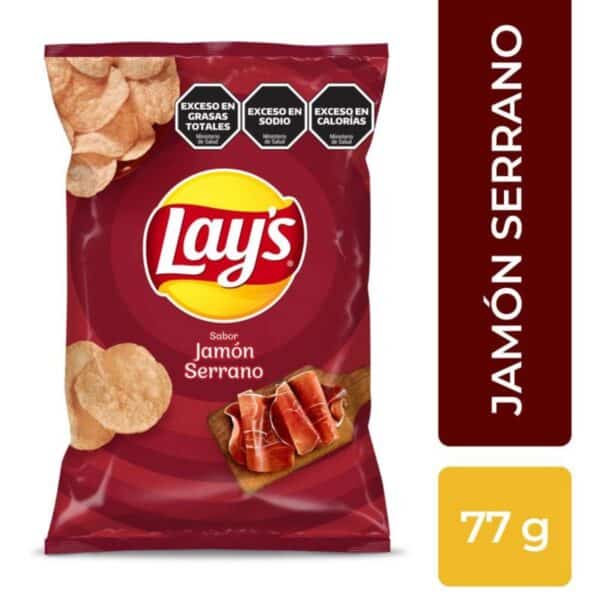 Papas Fritas Lays Jamon Serrano x77grs