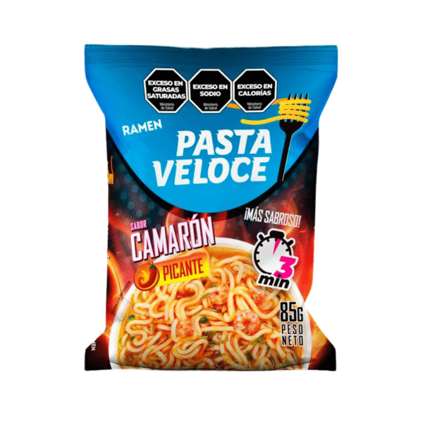 Pasta Veloce Ramen Camaron Picante x 85  Grs
