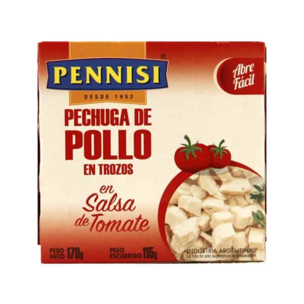 Pechuga de Pollo Trozos en Salsa de Tomate x170grs