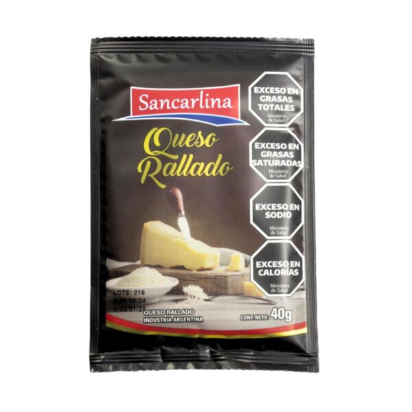Queso Rallado Sancarlina x 40grs Display x 20 sobres