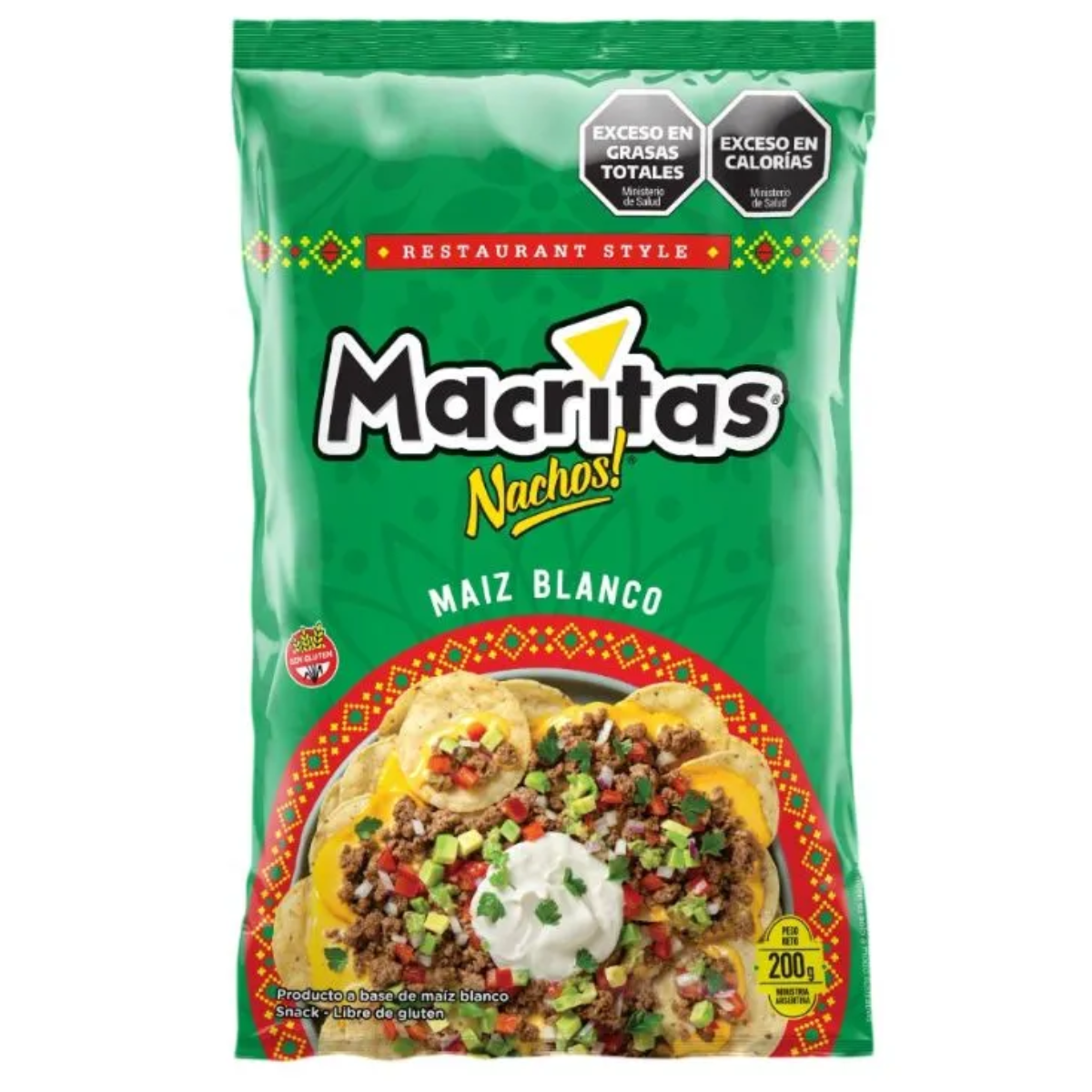 Nachos Macritas Maiz Blanco 200grs