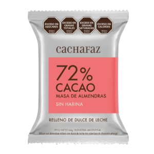 Alfajor Cachafaz 72 % Cacao x12un x64grs