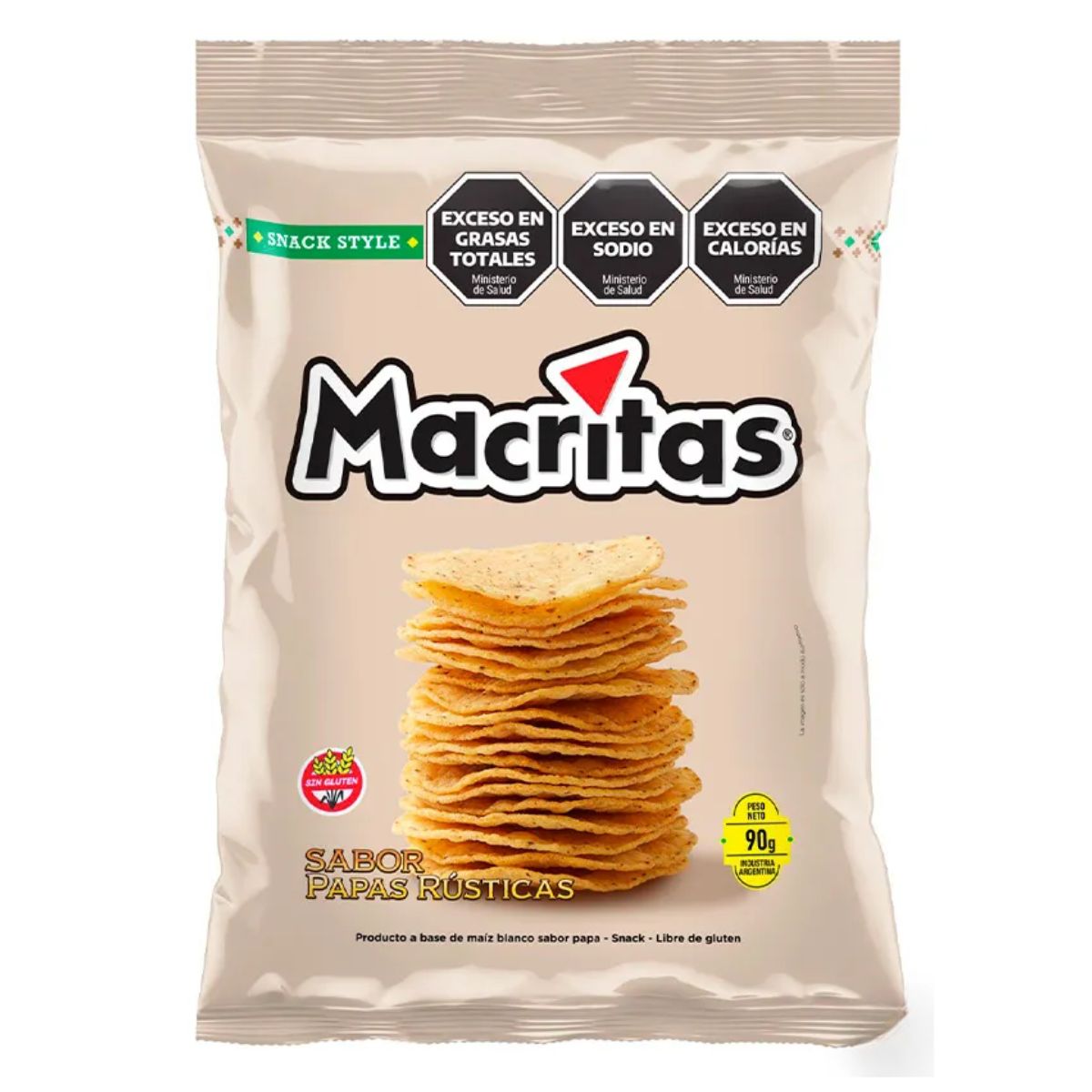 Nachoz Maiz B. Papas Rustica x 90grs