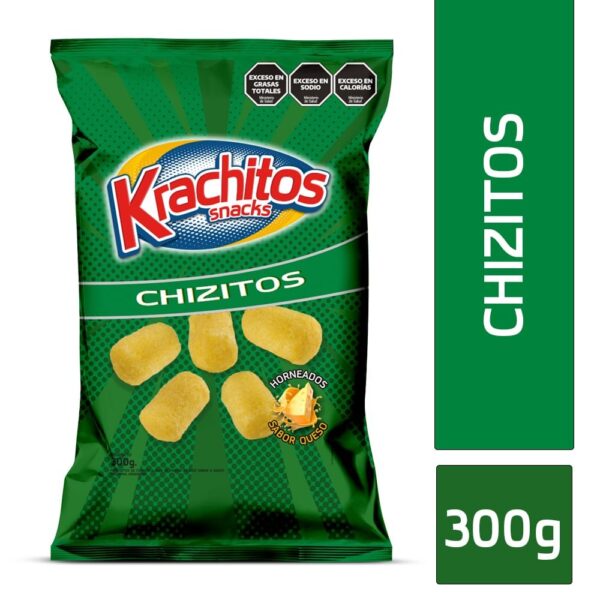 Palitos de Maíz Krachitos Sabor Queso x 300 grs.