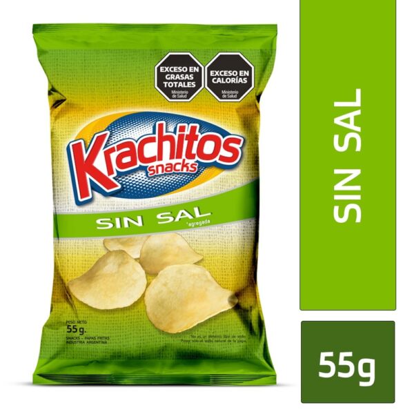 Krachitos Papas Fritas Sin Sal x 55 grs.